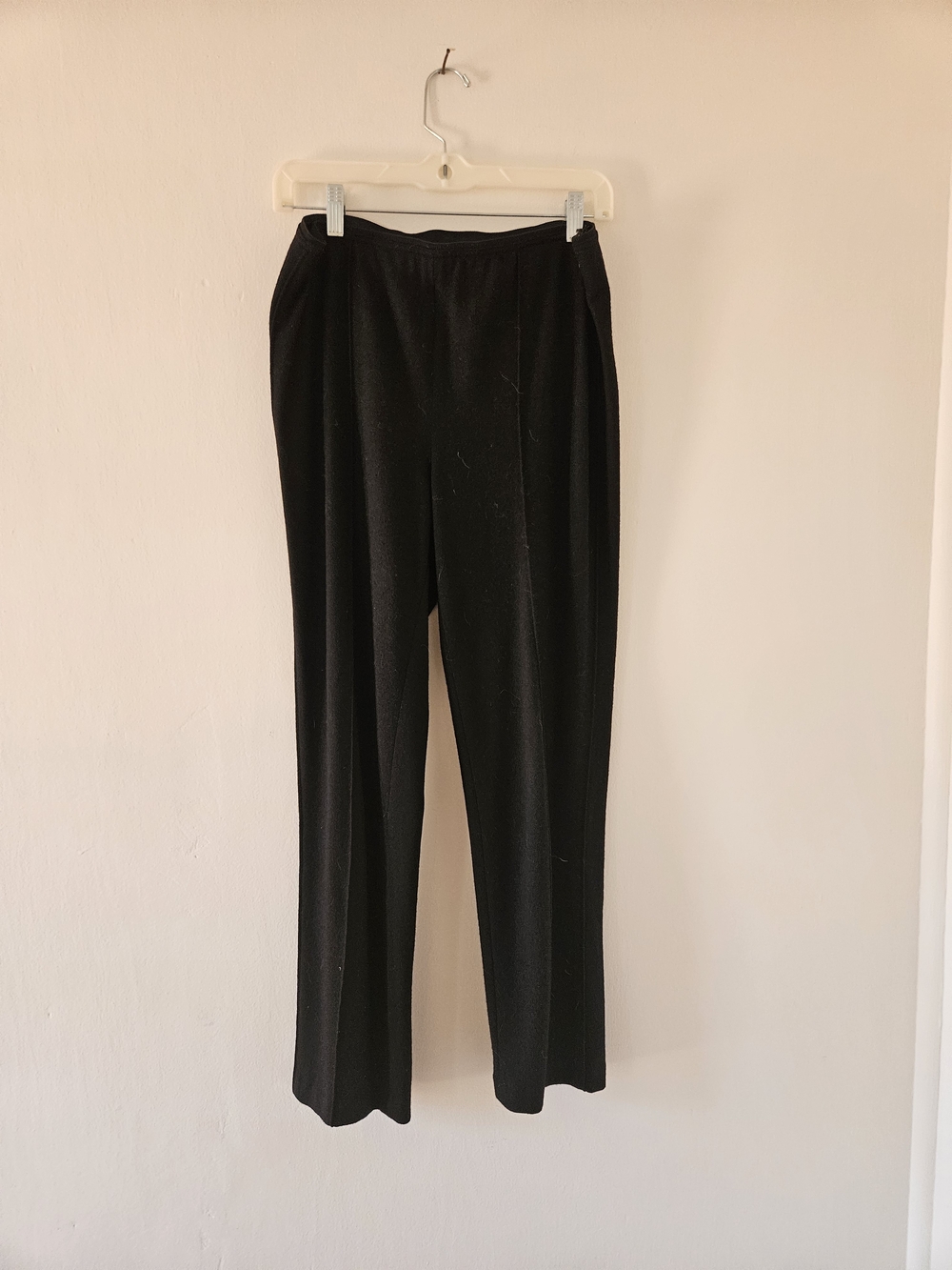 rag & bone Black 100% Wool Knit Straight-Leg Pants Sz 10